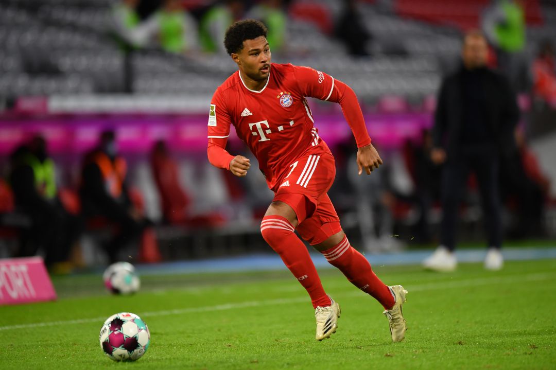 Gnabry, durante un partido contra el Hertha. Gnabry, durante un partido contra el Hertha.