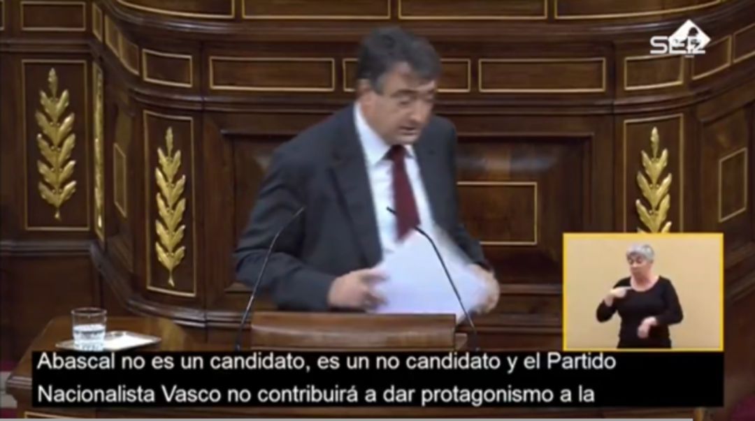 El portavoz de PNV, Aitor Esteban El portavoz de PNV, Aitor Esteban