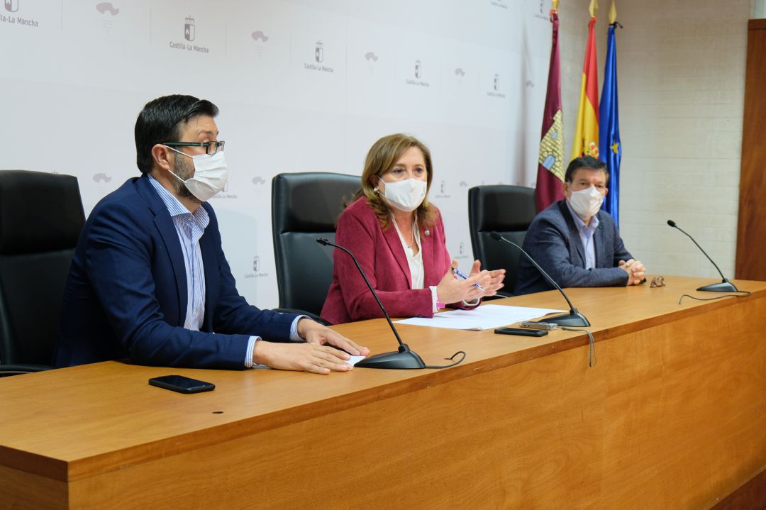 Imagen de la rueda de prensa de este miércoles en Toledo. Imagen de la rueda de prensa de este miércoles en Toledo.