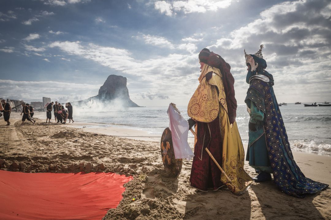 Fiestas de Moros y Cristianos en Calp. Imagen de archivo Fiestas de Moros y Cristianos en Calp. Imagen de archivo