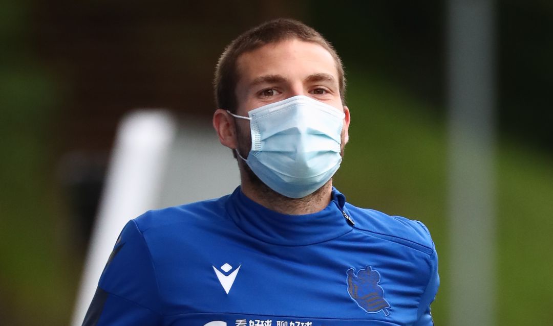 Illarramendi durante un entrenamiento con la Real Illarramendi durante un entrenamiento con la Real