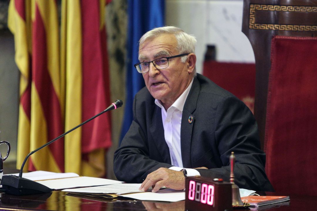 El alcade de València, Joan Ribó, durante el Debate del Estado de la Ciudad El alcade de València, Joan Ribó, durante el Debate del Estado de la Ciudad