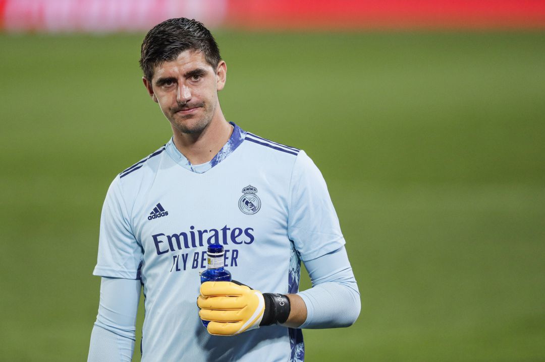 Courtois, durante el partido de liga contra el Valladolid. Courtois, durante el partido de liga contra el Valladolid.
