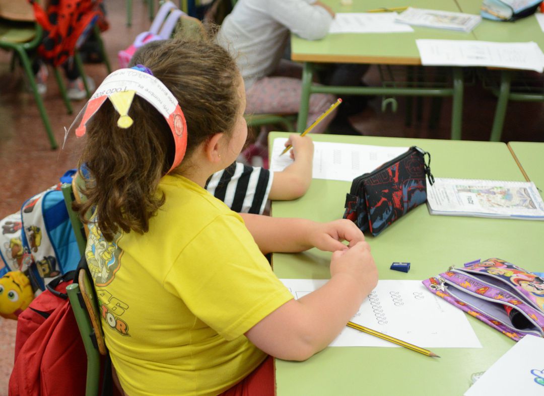 Una alumna, en un centro educativo. Una alumna, en un centro educativo.