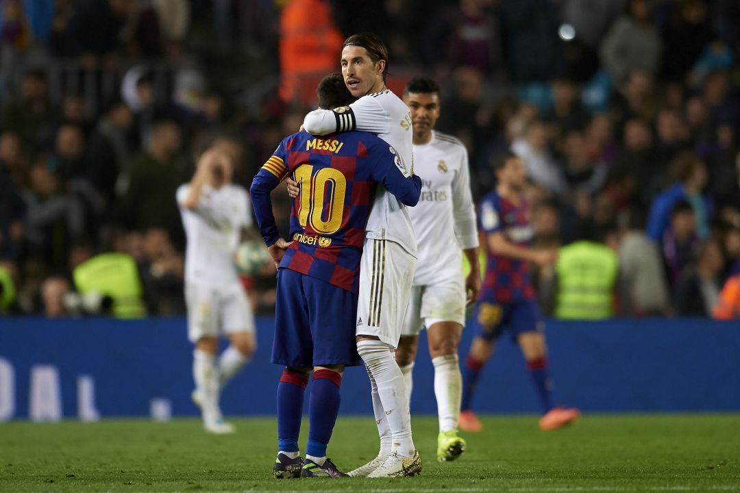 Abrazo entre Leo Messi y Sergio Ramos Abrazo entre Leo Messi y Sergio Ramos