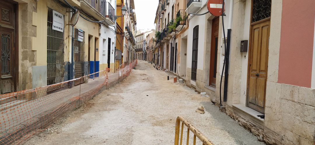 Estado de la calle Mayor, en Dénia, el 24 de septiembre. Estado de la calle Mayor, en Dénia, el 24 de septiembre.