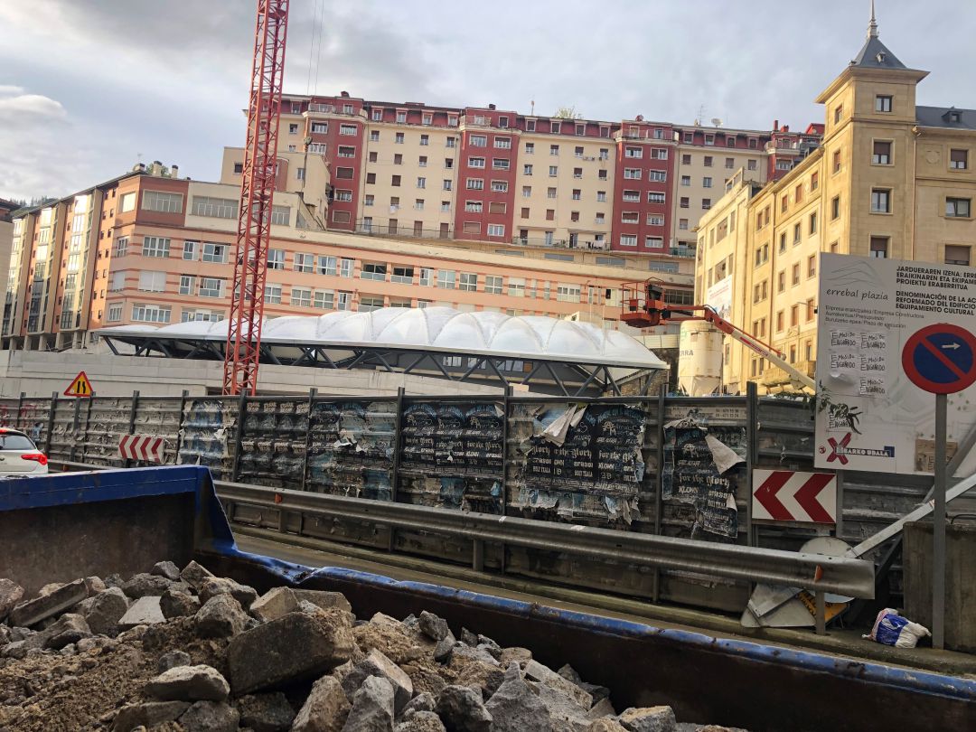 Aspecto actual de las obras del proyecto de Errebal Aspecto actual de las obras del proyecto de Errebal