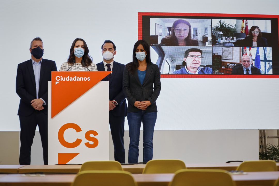 La presidenta de Ciudadanos, Inés Arrimadas, e Ignacio Aguado, vicepresidente del Gobierno de Madrid La presidenta de Ciudadanos, Inés Arrimadas, e Ignacio Aguado, vicepresidente del Gobierno de Madrid