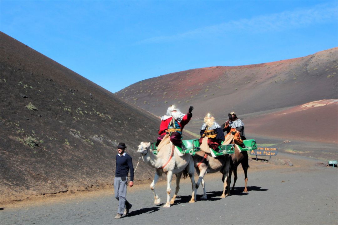 Foto de archivo de los Reyes Magos en Montañas del Fuego. Foto de archivo de los Reyes Magos en Montañas del Fuego.