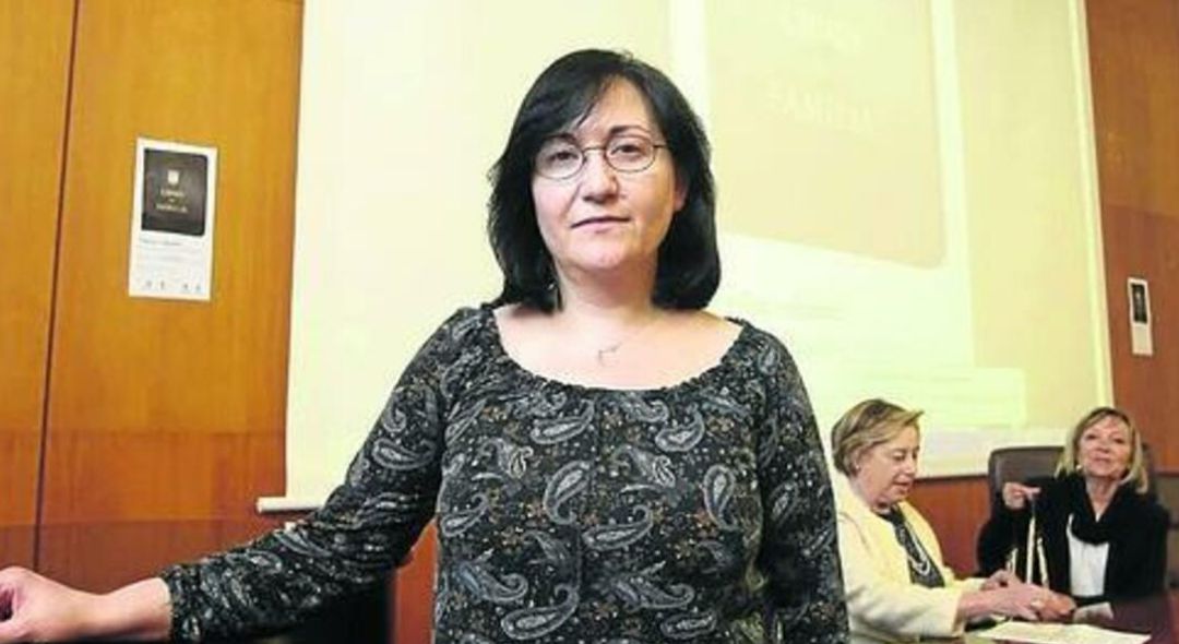 Soledad Luque Delgado en una conferencia en 2015 sobre ‘niños robados del franquismo’ en la Universidad de Salamanca.
Soledad Luque Delgado en una conferencia en 2015 sobre ‘niños robados del franquismo’ en la Universidad de Salamanca.