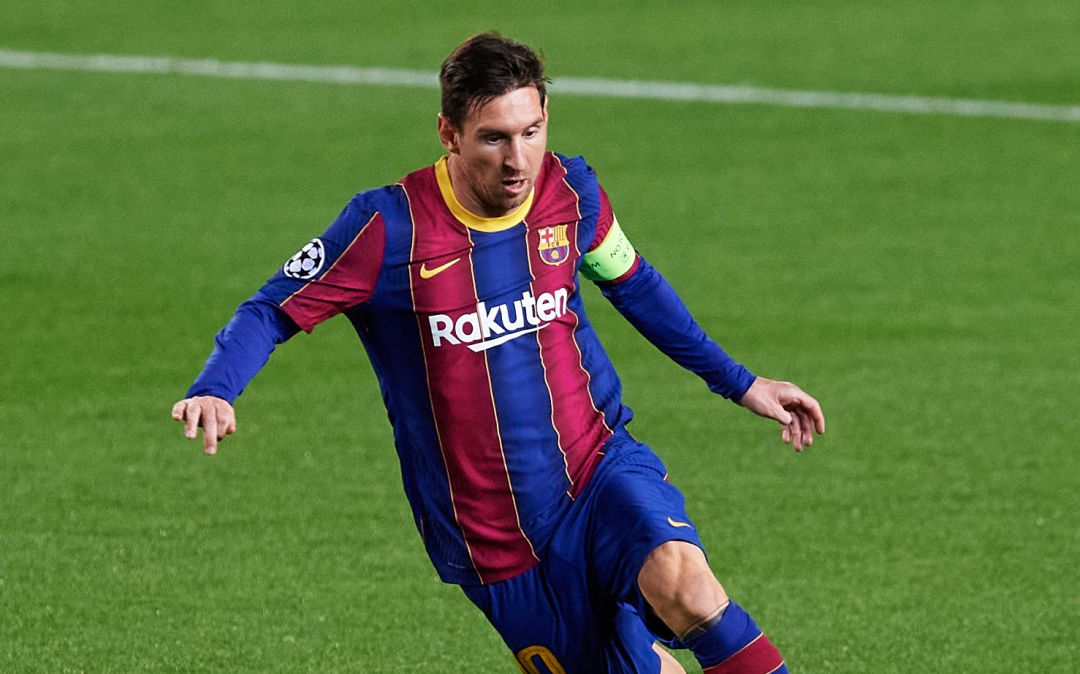 Messi, durante el partido contra el Ferencvaros. Messi, durante el partido contra el Ferencvaros.