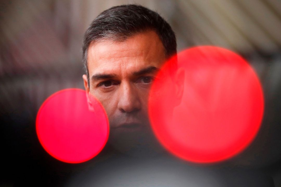 Pedro Sánchez, durante una rueda de prensa Pedro Sánchez, durante una rueda de prensa