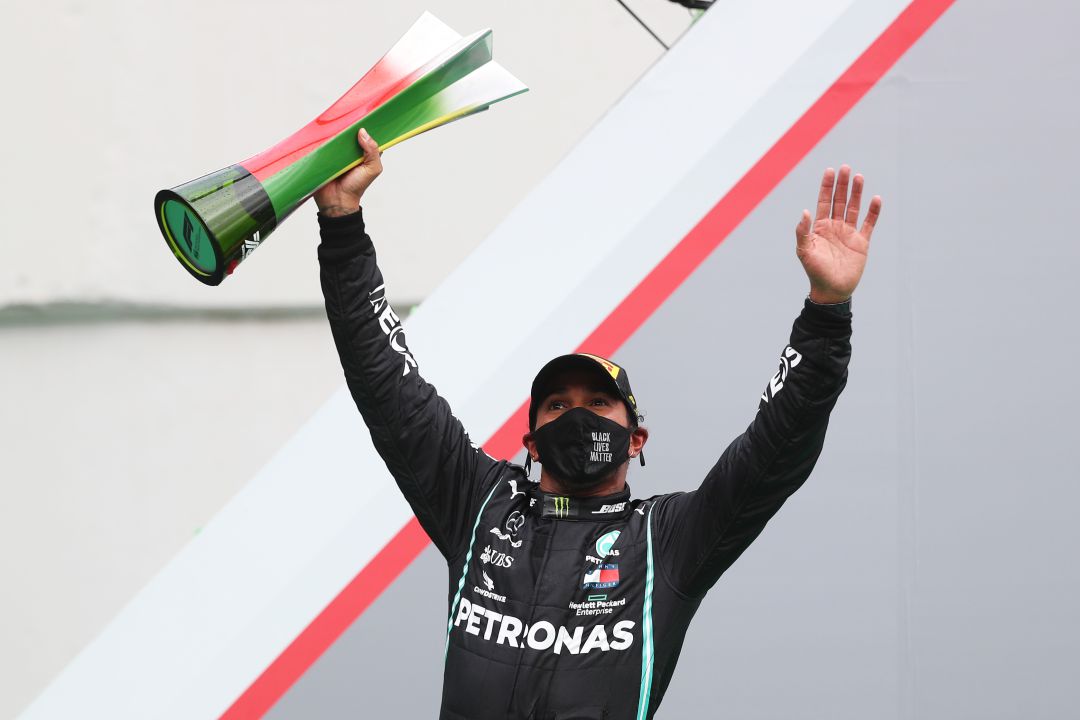 Lewis Hamilton, ganador del GP de Portugal 2020. Lewis Hamilton, ganador del GP de Portugal 2020.
