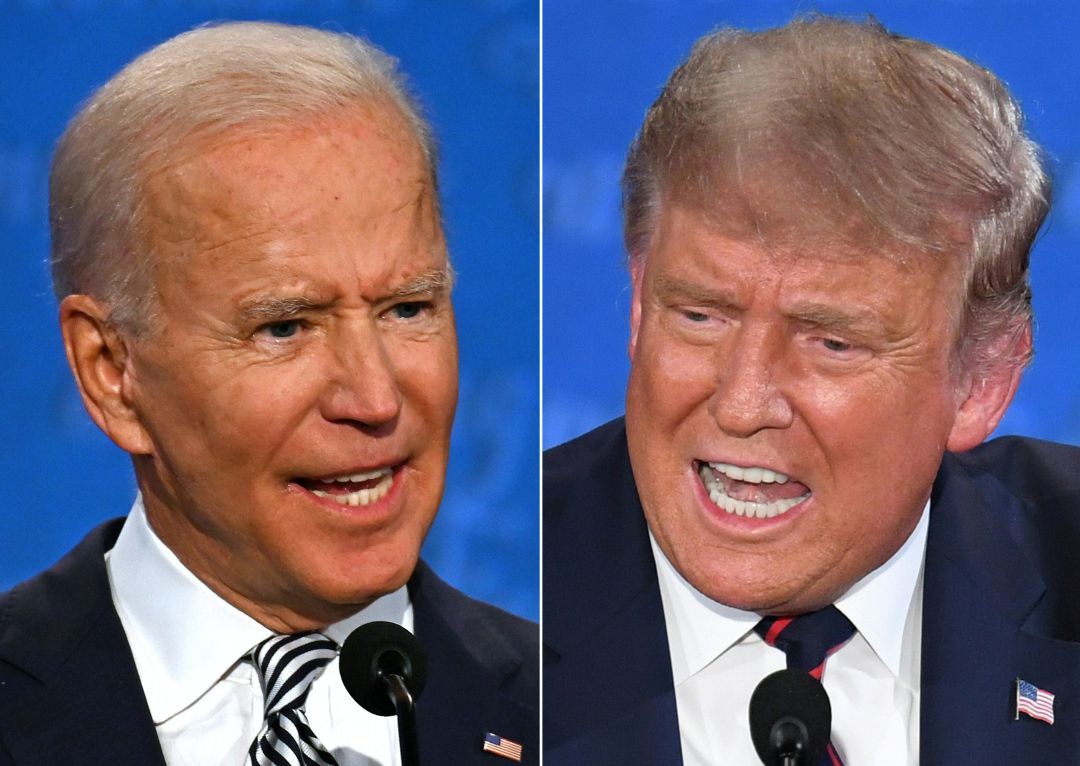 El demócrata Joe Biden y el republicano Donald Trump durante el debate celebrado el pasado jueves El demócrata Joe Biden y el republicano Donald Trump durante el debate celebrado el pasado jueves