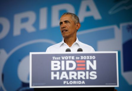 El expresidente de EEUU, Barack Obama, en un acto de campaña de Biden en Florida El expresidente de EEUU, Barack Obama, en un acto de campaña de Biden en Florida