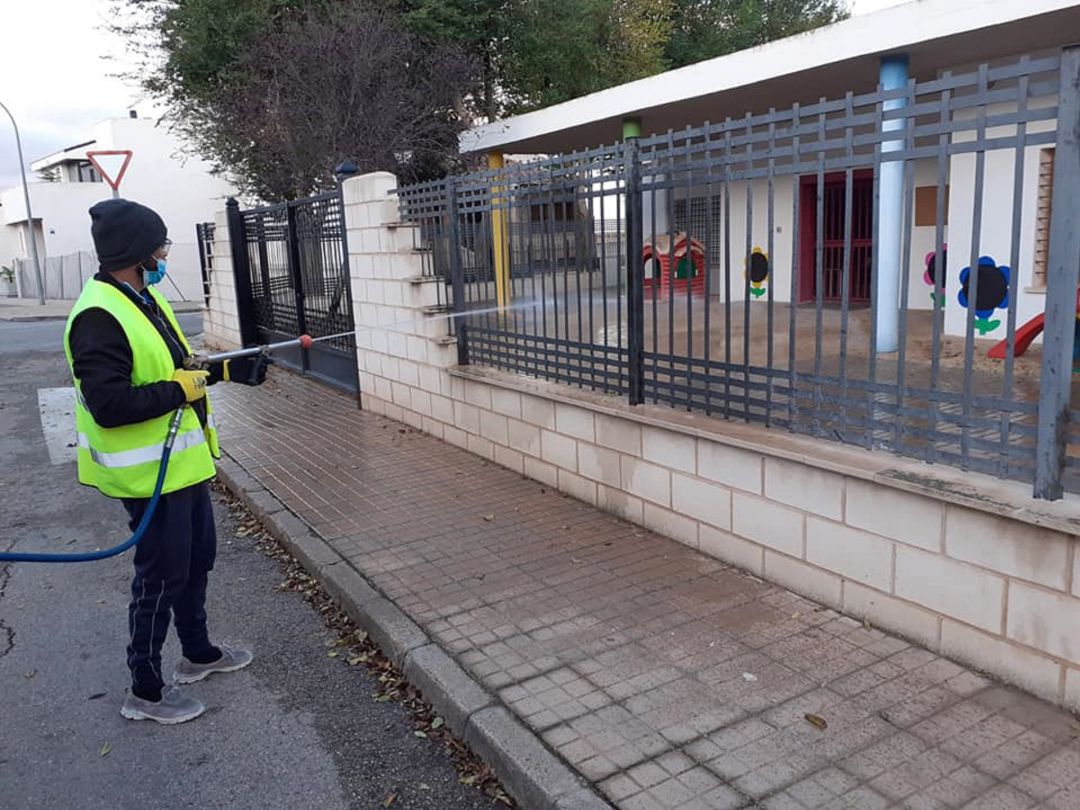 Desinfección de espacios en la localidad Desinfección de espacios en la localidad