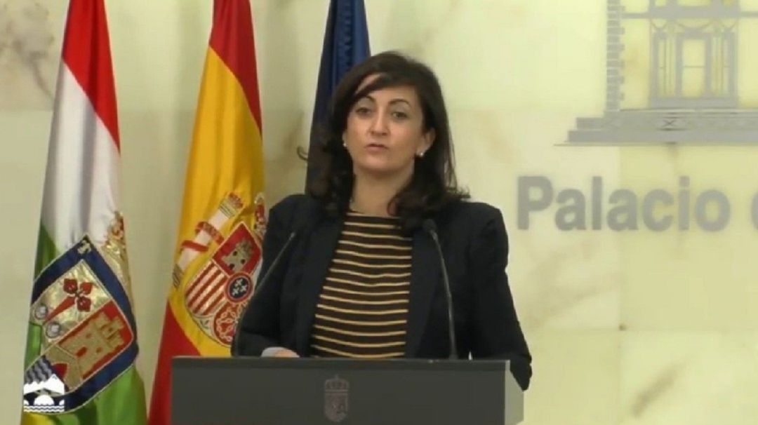 Concha Andreu en el Palacio del Gobierno Concha Andreu en el Palacio del Gobierno