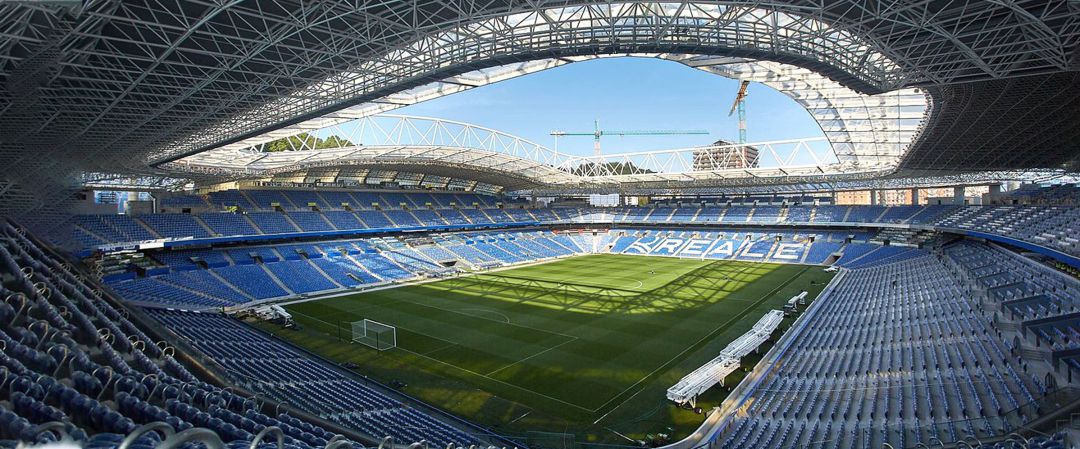 Anoeta estará así de vació para recibir al Nápoles en Europa Anoeta estará así de vació para recibir al Nápoles en Europa