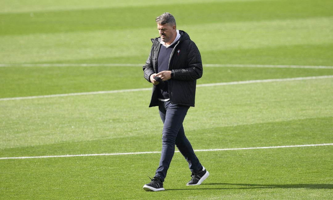 Oscar García en Balaídos durante el Celta- Atlético de Madrid Oscar García en Balaídos durante el Celta- Atlético de Madrid