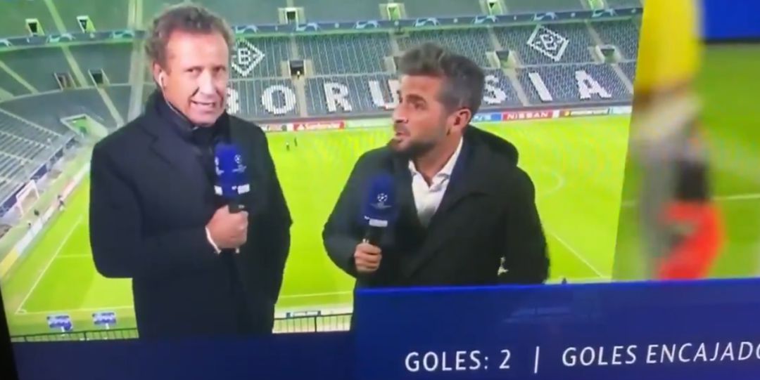 El momento previo a que Valdano y Sanchís se llevasen un buen susto a causa de un foco El momento previo a que Valdano y Sanchís se llevasen un buen susto a causa de un foco