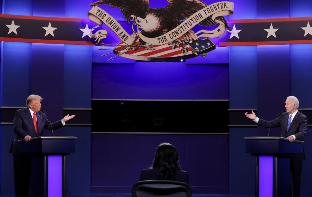 Biden y Trump durante su último debate. Biden y Trump durante su último debate.