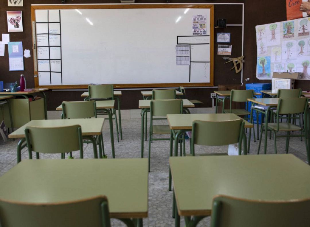 Un aula de un centro escolar. Un aula de un centro escolar.