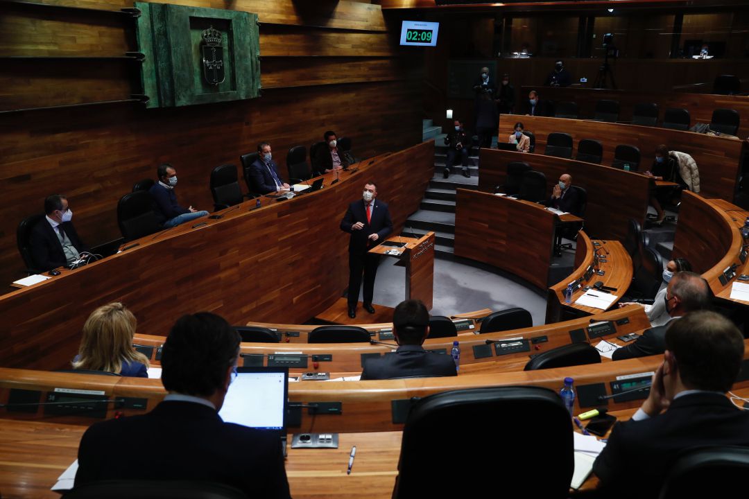 El presidente del Principado, Adrián Barbón en el Debate del Estado de la REgión El presidente del Principado, Adrián Barbón en el Debate del Estado de la REgión