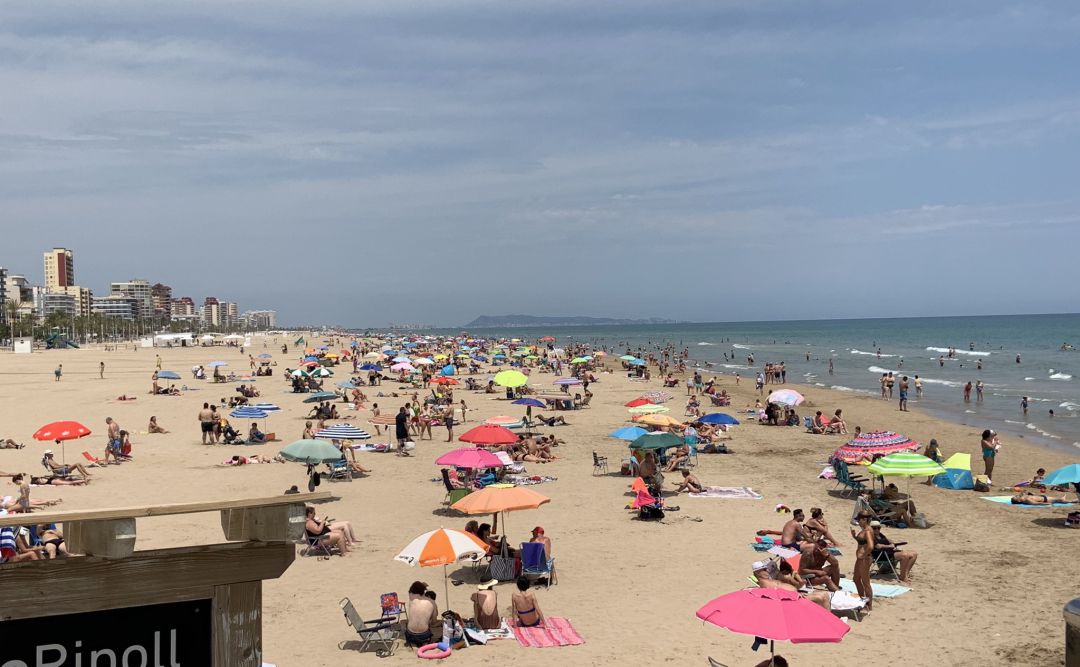 Playa de Gandia en el verano de este 2020 Playa de Gandia en el verano de este 2020