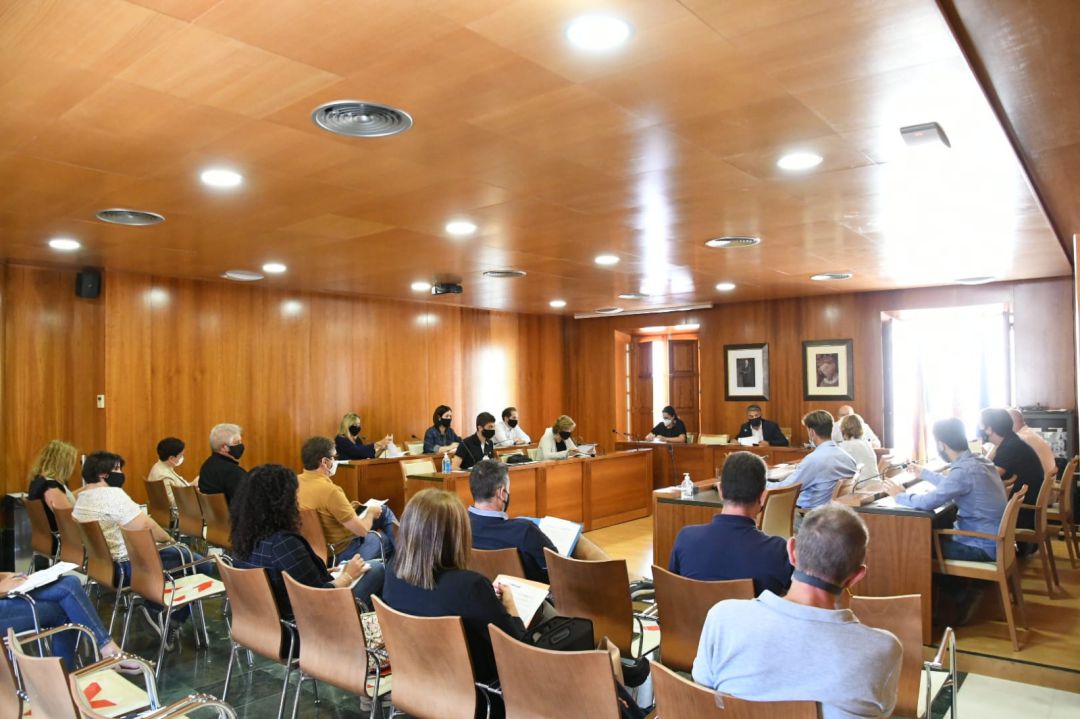 Imagen del pleno del mes de septiembre de 2020. Imagen del pleno del mes de septiembre de 2020.