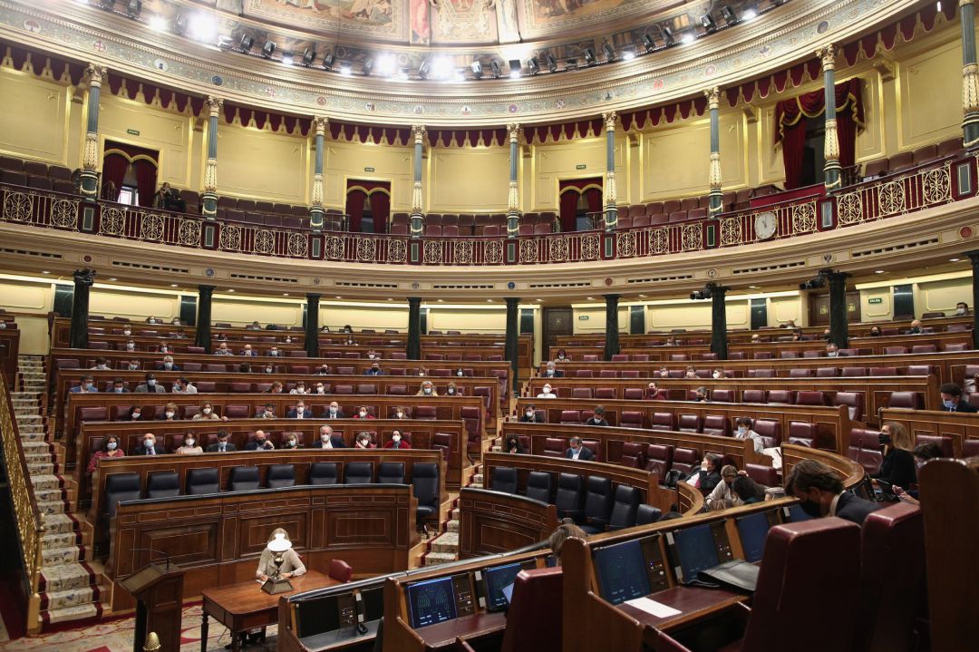 Hemiciclo del Congreso de los Diputados durante una sesión plenaria Hemiciclo del Congreso de los Diputados durante una sesión plenaria