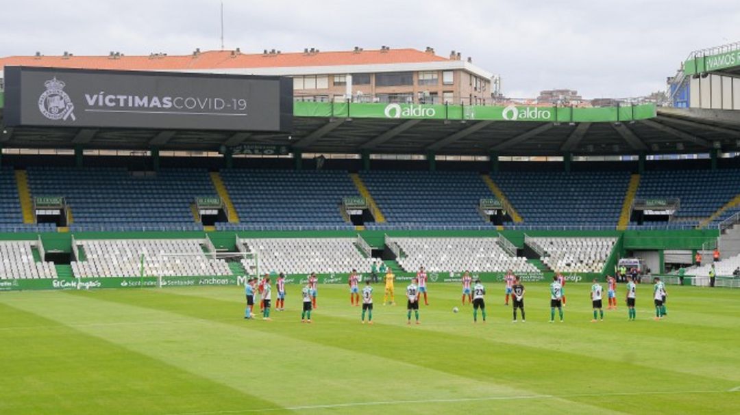El Racing - Lugo de la temporada pasada, disputado a puerta cerrada El Racing - Lugo de la temporada pasada, disputado a puerta cerrada