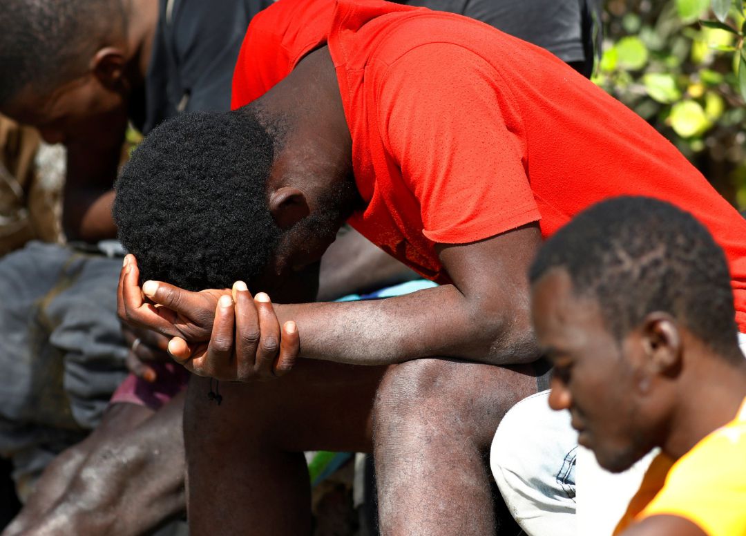 Migrantes rescatados en el sur de Gran Canaria Migrantes rescatados en el sur de Gran Canaria