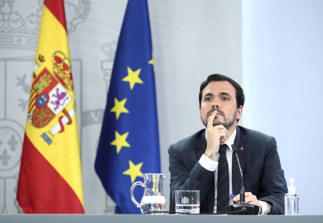 El ministro de Consumo, Alberto Garzón, comparece en rueda de prensa posterior al Consejo de Ministros en Moncloa El ministro de Consumo, Alberto Garzón, comparece en rueda de prensa posterior al Consejo de Ministros en Moncloa