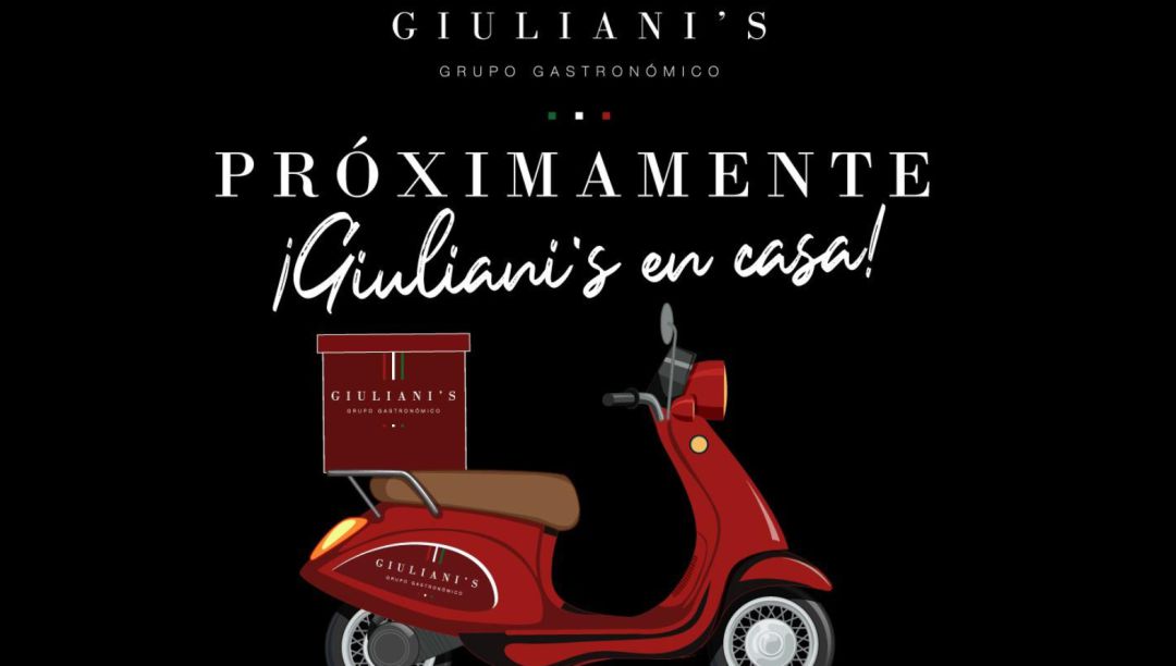 Giuliani's Grupo Gastronómico pone en marcha el nuevo servicio de comida a domicilio. Giuliani's Grupo Gastronómico pone en marcha el nuevo servicio de comida a domicilio.