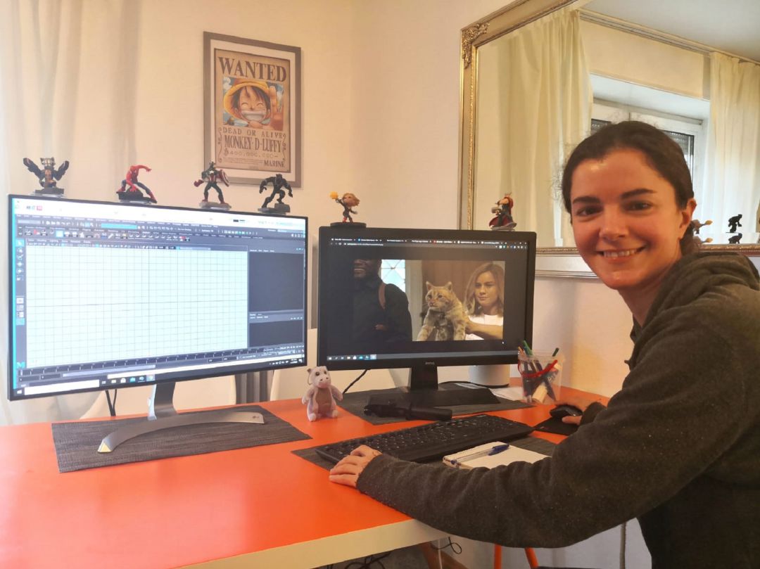 Belén Sousa muestra en su casa de Múnich su trabajo en la película "Capitana Marvel". Belén Sousa muestra en su casa de Múnich su trabajo en la película "Capitana Marvel".