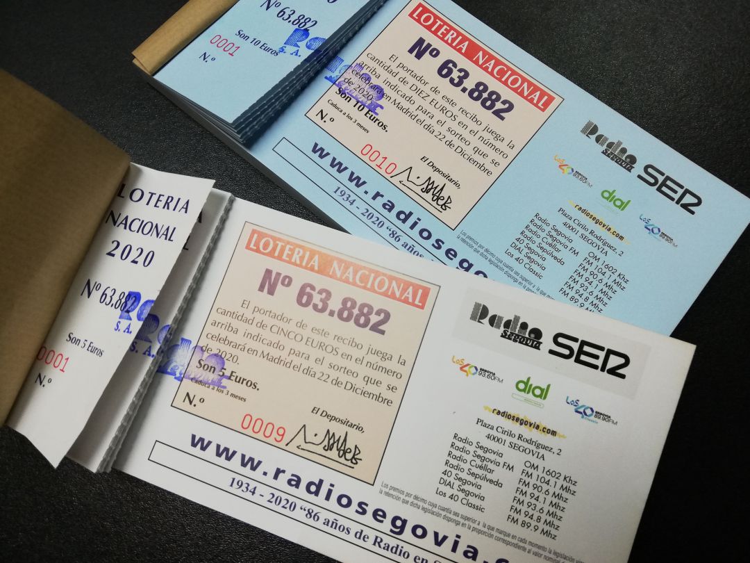Participaciones de Loteria Navidad 2020 de Radio Segovia Participaciones de Loteria Navidad 2020 de Radio Segovia
