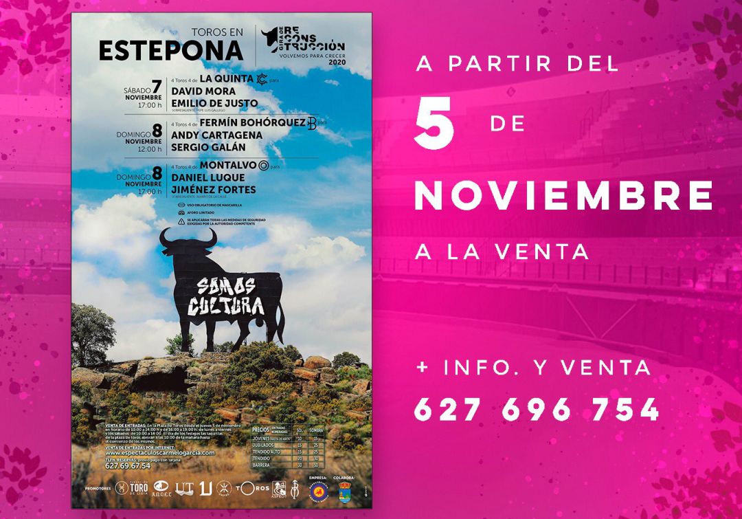 Carteles de los tres festejos que se celebran este fin de semana en Estepona Carteles de los tres festejos que se celebran este fin de semana en Estepona