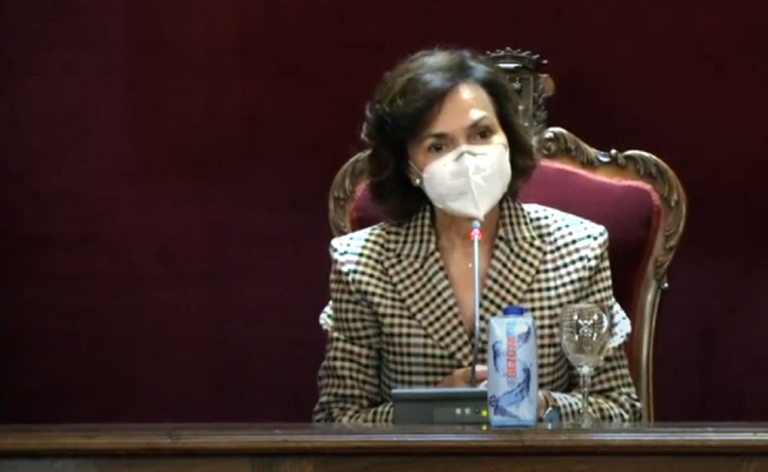 Carmen Calvo, Vicepresidenta del Gobierno, en el homenaje a Manuel Azaña en el consistorio complutense. Carmen Calvo, Vicepresidenta del Gobierno, en el homenaje a Manuel Azaña en el consistorio complutense.