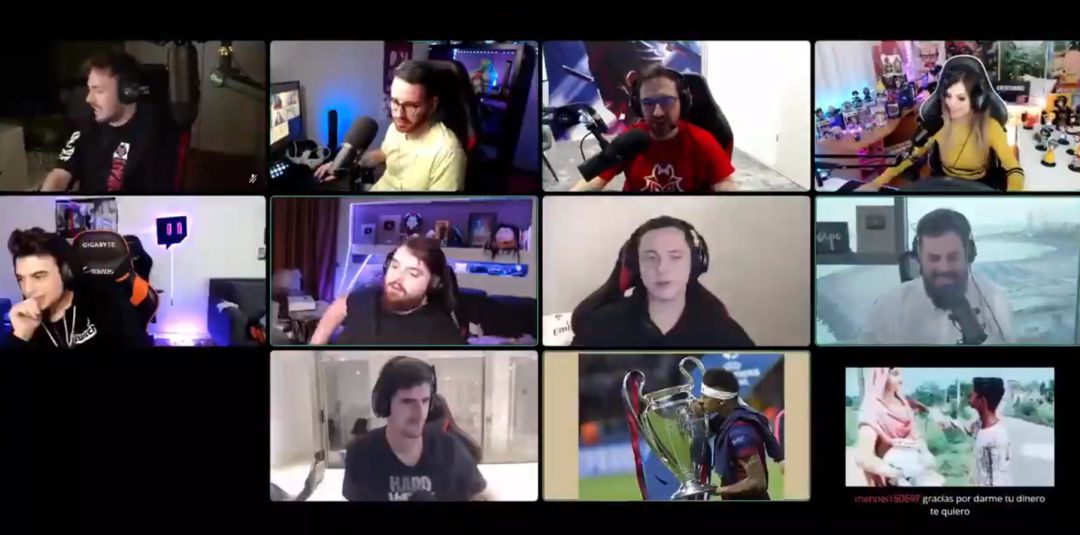 Twitch de Ibai Llanos en una partida de Among Us con Courtois, Agüero y Neymar.
Twitch de Ibai Llanos en una partida de Among Us con Courtois, Agüero y Neymar.