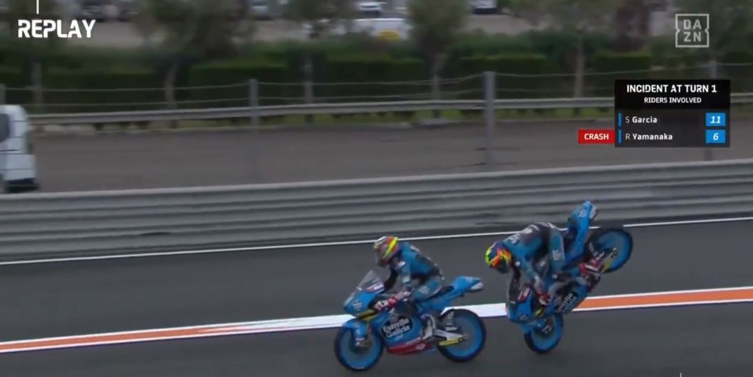 Ryusei Yamanaka en la FP2 del GP de Europa de Moto3 en Valencia. Ryusei Yamanaka en la FP2 del GP de Europa de Moto3 en Valencia.