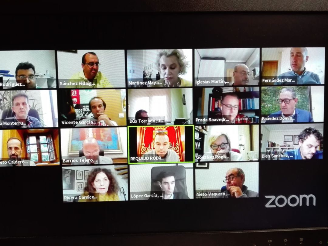 La sesión virtual del Pleno de la Diputación sin los miembros del PSOE, tras su sorpresivo abandono La sesión virtual del Pleno de la Diputación sin los miembros del PSOE, tras su sorpresivo abandono