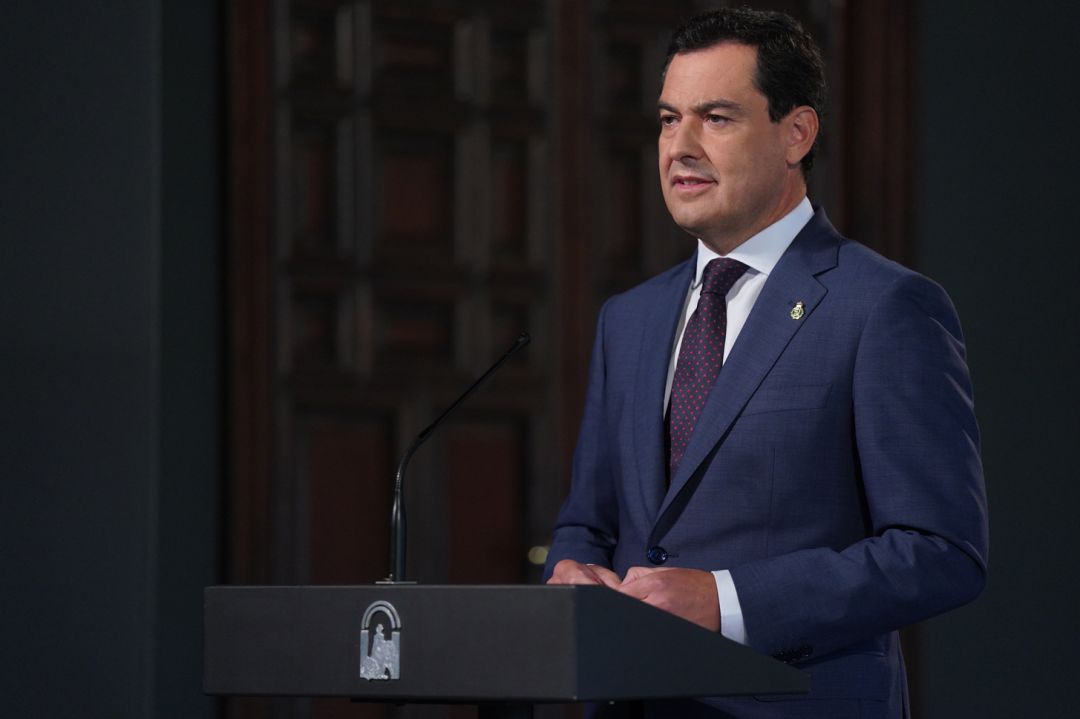 Comparecencia del presidente de la Junta de Andalucía, Juanma Moreno, este domingo 8 de noviembre para anunciar nuevas medidas anti-covid Comparecencia del presidente de la Junta de Andalucía, Juanma Moreno, este domingo 8 de noviembre para anunciar nuevas medidas anti-covid