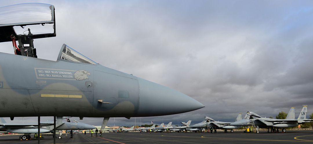 Imagen de archivo de un F15 de EEUU en la Base Aérea Imagen de archivo de un F15 de EEUU en la Base Aérea