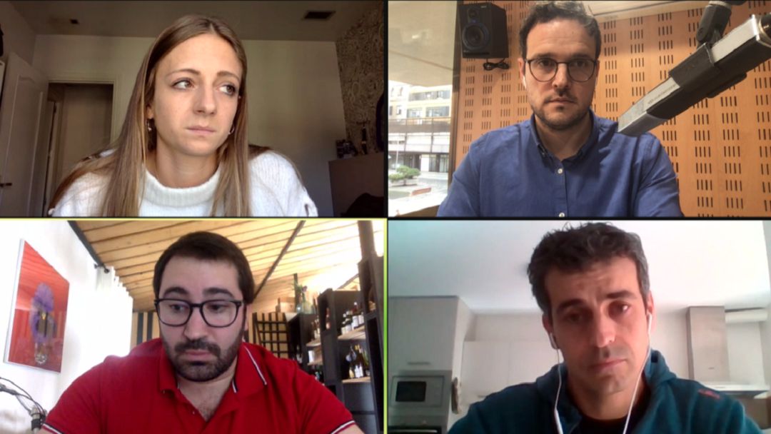 Neus Fradera de les Magnòlies, Jordi Juncà de Cal Enric i Mateu Casañas del Compartir a la tertúlia de Soroll Neus Fradera de les Magnòlies, Jordi Juncà de Cal Enric i Mateu Casañas del Compartir a la tertúlia de Soroll