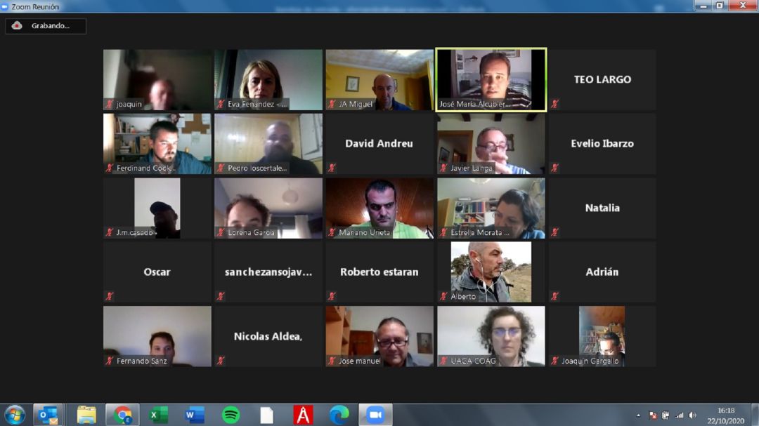 Reunión virtual de responsables del sindicato agrario UAGA por Zoom Reunión virtual de responsables del sindicato agrario UAGA por Zoom