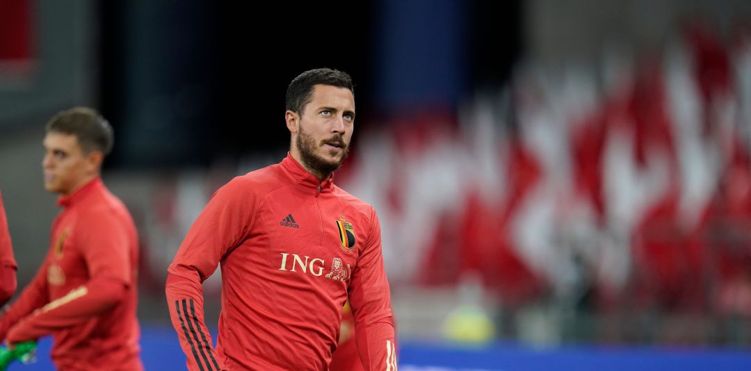 Eden Hazard, durante una de sus últimas incorporaciones a la selección de Bélgica Eden Hazard, durante una de sus últimas incorporaciones a la selección de Bélgica
