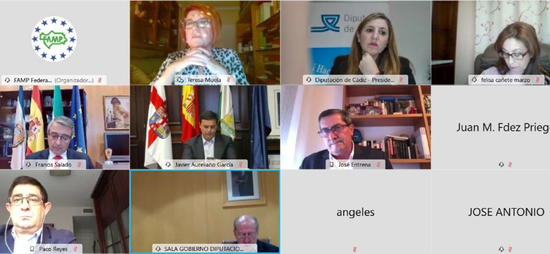 Reunión telemática de la subcomisión de diputaciones de la FAMP. Reunión telemática de la subcomisión de diputaciones de la FAMP.