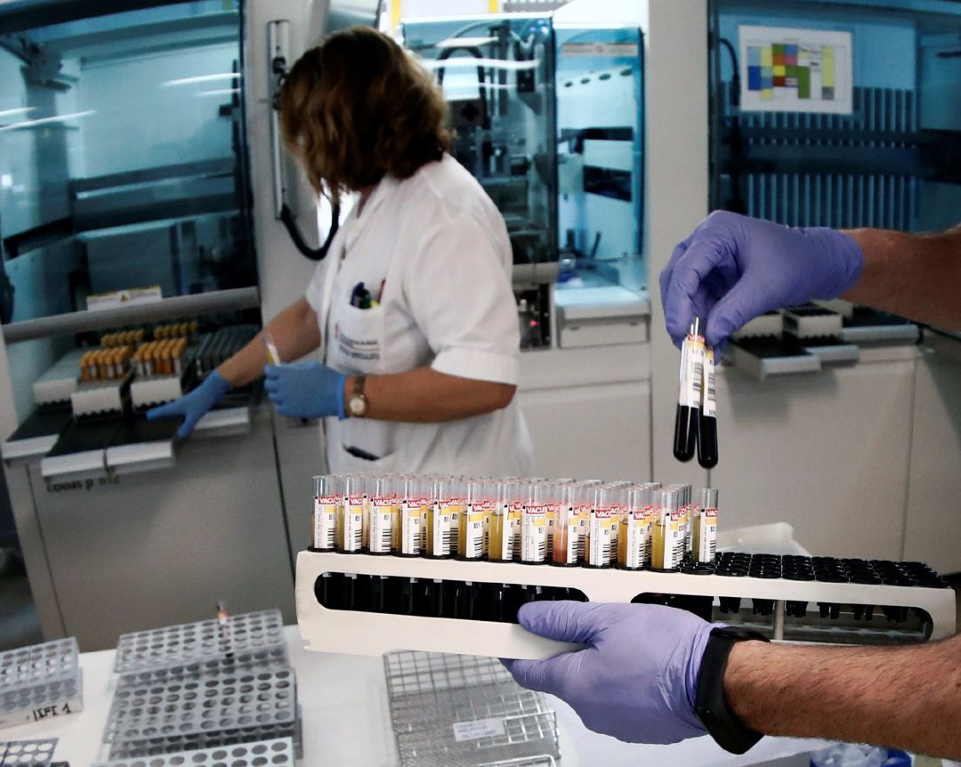 Pruebas del covid en un centro hospitalario. Pruebas del covid en un centro hospitalario.