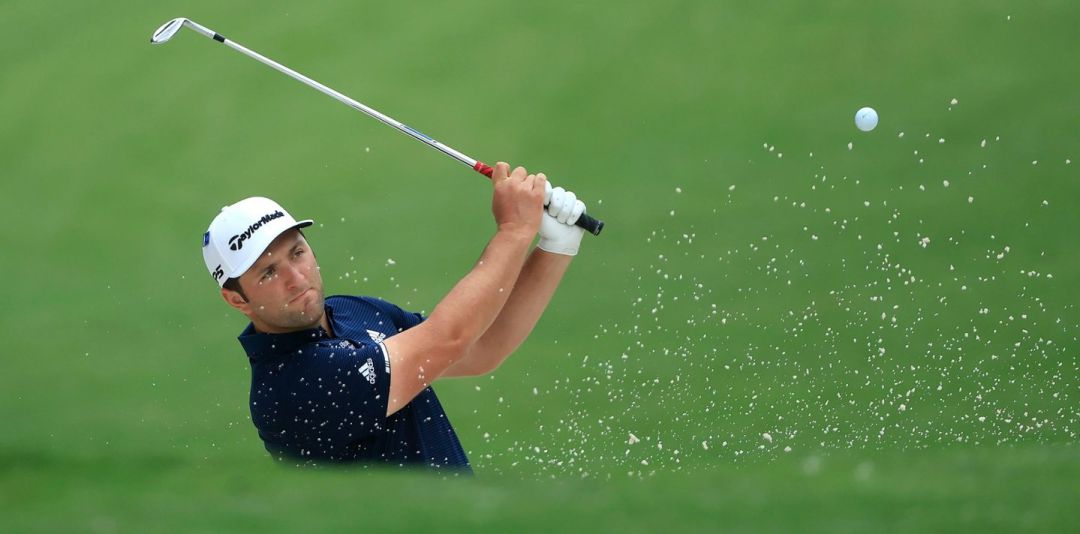 Jon Rahm golpea una bola durante su sesión de práctica del martes en el Augusta National. Jon Rahm golpea una bola durante su sesión de práctica del martes en el Augusta National.