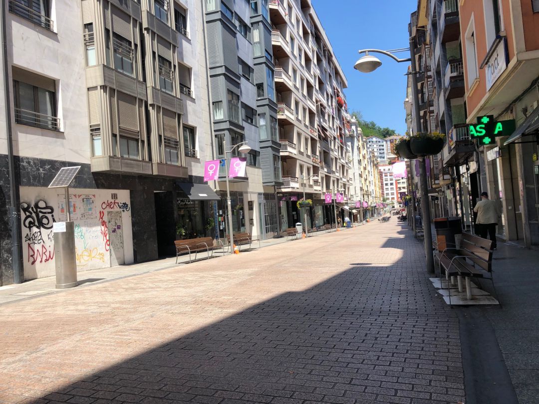 Imagen de la calle Toribio Etxebarria, la popularmente conocida como 'Dos de mayo' Imagen de la calle Toribio Etxebarria, la popularmente conocida como 'Dos de mayo'